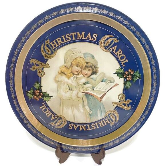 Christmas Tin Trays Set of 2 Christmas Carol and Believe in the Magic 12" - Picture 7 of 7